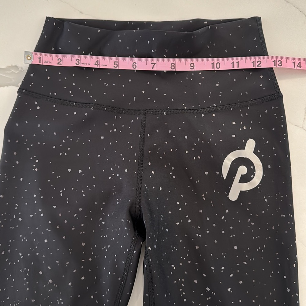 Peloton Sparkle Flex Leggings Black Silver M
